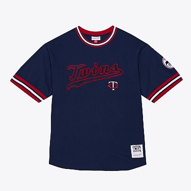 Men's Mitchell & Ness Navy Minnesota Twins Wild Pitch Ringer T-Shirt