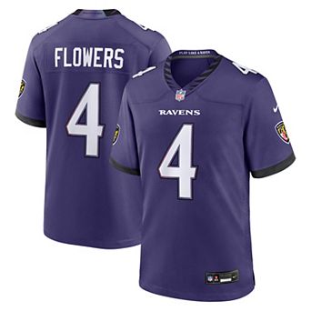 Men's Nike Zay Flowers Purple Baltimore Ravens Team Game Jersey