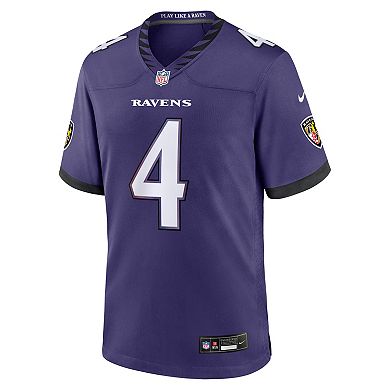 Men's Nike Zay Flowers Purple Baltimore Ravens Team Game Jersey