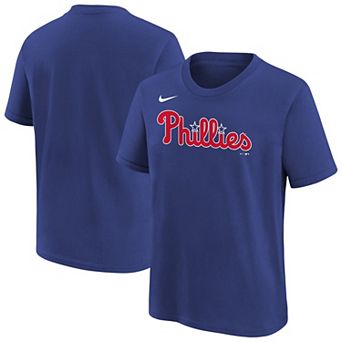 Youth Nike Royal Philadelphia Phillies Wordmark T-Shirt