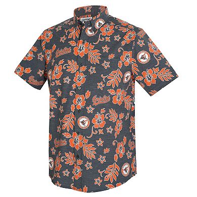 Men's Reyn Spooner Black Baltimore Orioles Cooperstown Kekai Performance Button-Down Tri-Blend Top
