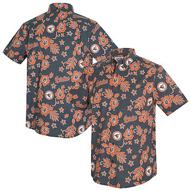Men's Reyn Spooner Black Baltimore Orioles Cooperstown Kekai Performance Button-Down Tri-Blend Top