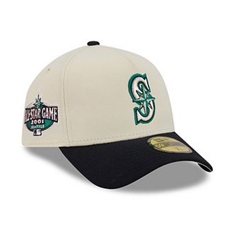 Men's New Era Cream Seattle Mariners Chrome A-Frame 59FORTY Fitted Hat