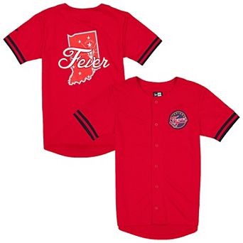 Men's New Era Red Indiana Fever 2026 WNBA Draft Hometown Baseball Jersey