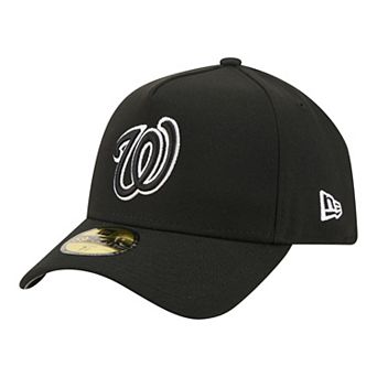 Men's New Era Black Washington Nationals A-Frame 59FORTY Fitted Hat