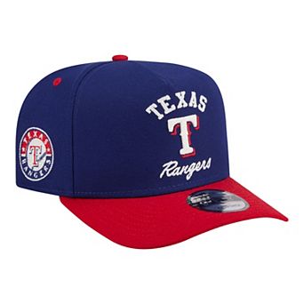 Men's New Era Royal/Red Texas Rangers Arched A-Frame 9FIFTY Adjustable Hat