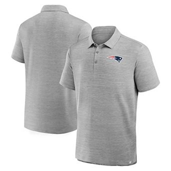 Men's Fanatics Heather Gray New England Patriots Clutch Polo