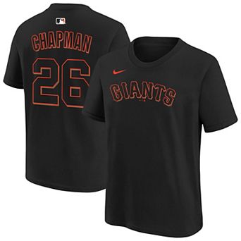 Youth Nike Matt Chapman Black San Francisco Giants Name & Number T-Shirt