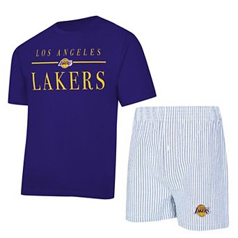 Women's Concepts Sport Purple/White Los Angeles Lakers Copeland T-Shirt & Shorts Sleep Set