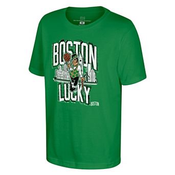 Youth Stadium Essentials Kelly Green Boston Celtics Mascot City Elementized T-Shirt