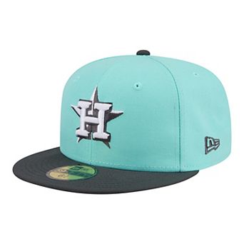 Men's New Era Turquoise/Charcoal Houston Astros Two-Tone Color Pack 59FIFTY Fitted Hat