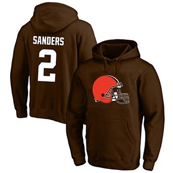Men's Fanatics Shedeur Sanders Brown Cleveland Browns Big & Tall Name & Number Fleece Hoodie