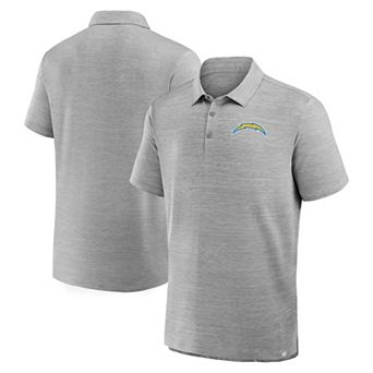 Men's Fanatics Heather Gray Los Angeles Chargers Clutch Polo