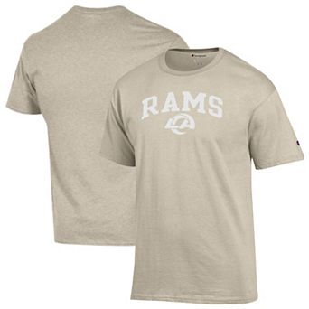 Men's Champion Oatmeal Los Angeles Rams Jersey T-Shirt