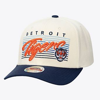 Unisex Mitchell & Ness Cream Detroit Tigers Retro Lines Stretch Snapback Hat
