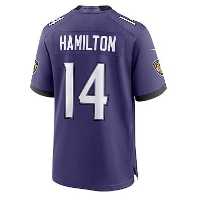 Men's Nike Kyle Hamilton Purple Baltimore Ravens Team Game Jersey