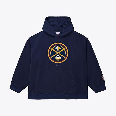 Men's Mitchell & Ness Navy Denver Nuggets Fleece Hoodie