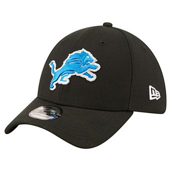 Men's New Era Black Detroit Lions Core Team 39THIRTY Flex Hat