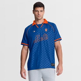 Men's Fanatics Royal New York Mets Homerun Raglan V-Neck Polo