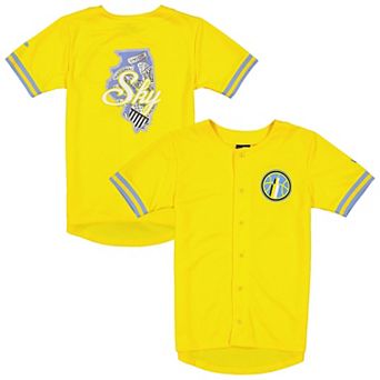 Men's New Era Yellow Chicago Sky 2026 WNBA Draft Hometown Baseball Jersey