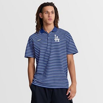 Men's Nike Royal/White Los Angeles Dodgers Striped Victory Dri-FIT Polo