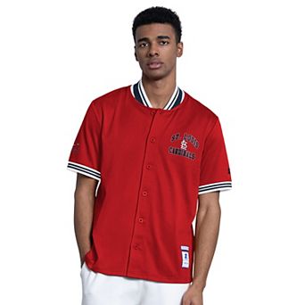 Men's Starter Red St. Louis Cardinals Button-Up Short Sleeve Jacket