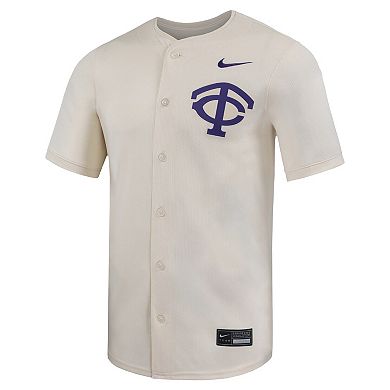 Men's Nike Natural TCU Horned Frogs Limited Baseball Jersey