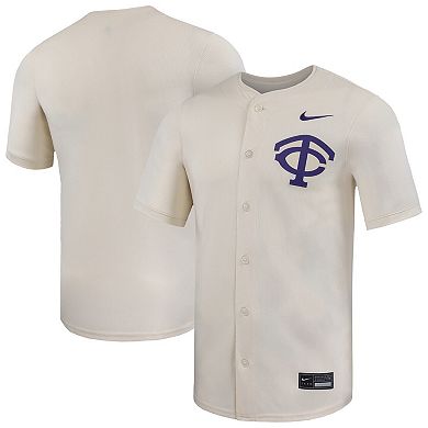 Men's Nike Natural TCU Horned Frogs Limited Baseball Jersey