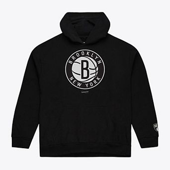 Men's Mitchell & Ness Black Brooklyn Nets Basic Fleece Hoodie