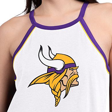 Women's G-III 4Her by Carl Banks White Minnesota Vikings Redemption Win Slub Tank Top