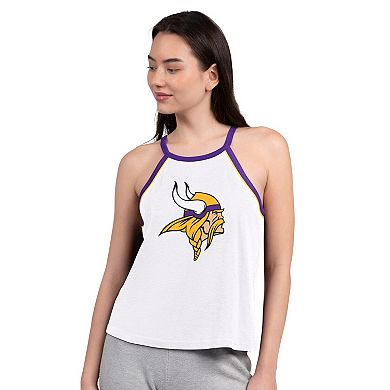 Women's G-III 4Her by Carl Banks White Minnesota Vikings Redemption Win Slub Tank Top