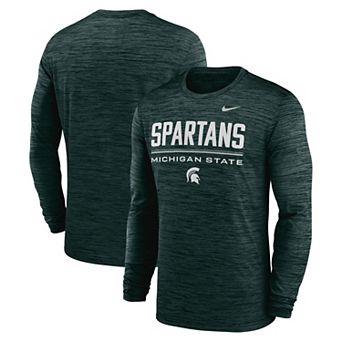 Men's Nike Green Michigan State Spartans Sideline Velocity Dri-FIT Long Sleeve T-Shirt