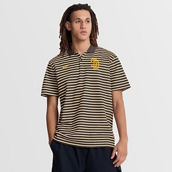 Men's Nike Brown/White San Diego Padres Striped Victory Dri-FIT Polo