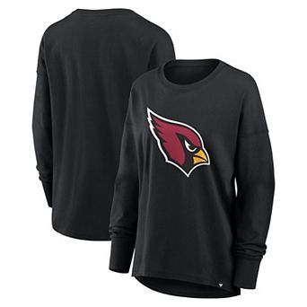 Women's Fanatics Black Arizona Cardinals Relaxed Hip Essential Long Sleeve T-Shirt