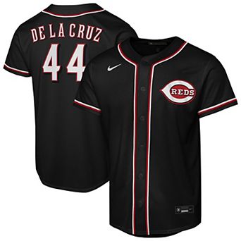 Youth Nike Elly De La Cruz Black Cincinnati Reds Fashion Replica Player Jersey