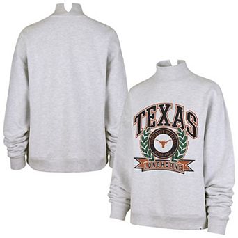 Women's '47 Gray Texas Longhorns Laurel Arch Mock Neck Sweatshirt