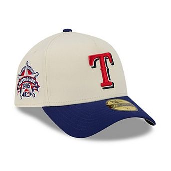 Men's New Era Cream Texas Rangers Chrome A-Frame 59FORTY Fitted Hat