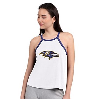 Women's G-III 4Her by Carl Banks White Baltimore Ravens Redemption Win Slub Tank Top