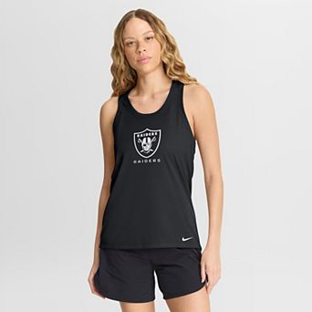 Women's Nike Black Las Vegas Raiders Hurry Up Tri-Blend Dri-FIT Tank Top