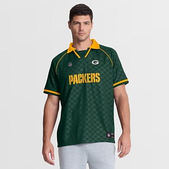 Men's Fanatics Green/Gold Green Bay Packers Homerun Raglan V-Neck Polo