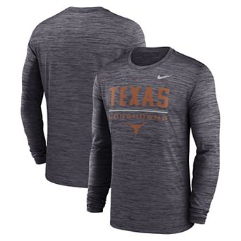 Men's Nike Black Texas Longhorns Sideline Velocity Dri-FIT Long Sleeve T-Shirt