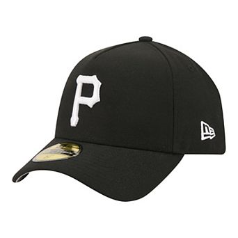 Men's New Era Black Pittsburgh Pirates A-Frame 59FORTY Fitted Hat