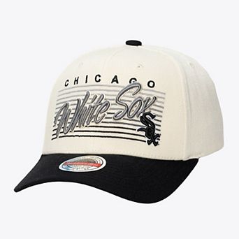 Unisex Mitchell & Ness Cream Chicago White Sox Retro Lines Stretch Snapback Hat