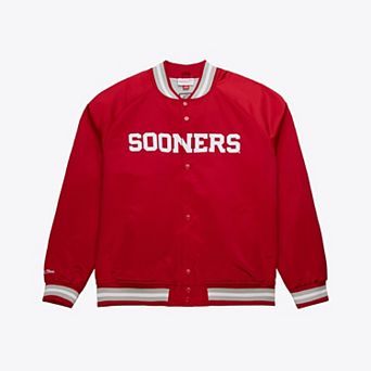 Oklahoma Sooners Crimson Logo Full-Zip Satin Jacket