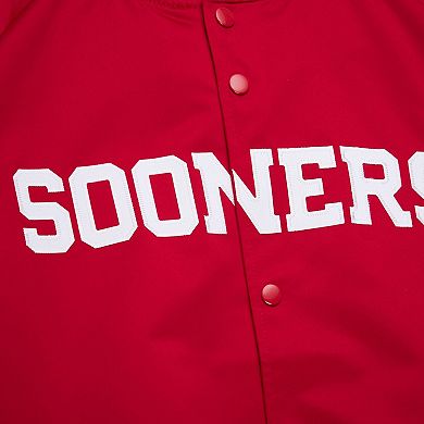 Oklahoma Sooners Crimson Logo Full-Zip Satin Jacket