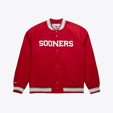 Oklahoma Sooners Crimson Logo Full-Zip Satin Jacket
