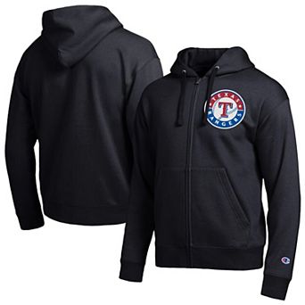 Men's Champion Black Texas Rangers All-Star Full-Zip Hoodie