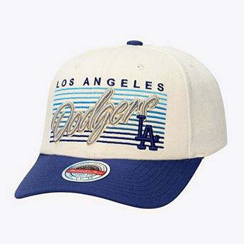 Unisex Mitchell & Ness Cream Los Angeles Dodgers Retro Lines Stretch Snapback Hat