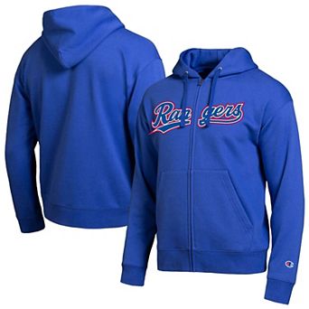 Men's Champion Texas Rangers Royal All-Star Wordmark Full-Zip Hoodie
