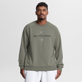 Men's Nike Olive New York Yankees Statement Primary Raglan Dri-FIT Sweatshirt